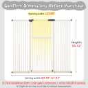 Lumizone Extra Tall Pet Gate 55.12" High Pressure Mounted 63.39"-67.90" Extra Wide (9 Sizes) 1.37" Gap for Cat Dog Stairs Doorway Hallway No Drilling Auto-Close (63.39"-67.90" W, Cream White)