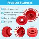 Hummingbird Feeder Replacement Bottom Suitable for Best 1 Hummingbird Feeder, Outdoors Feeder Bottom, Including Models 8 Oz, 32 Oz, and 72 Oz, Red Plastic Base(No Bottles)