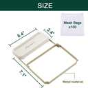 RV kitchen folding filter | Kitchen sink filter basket | 100 disposable filter bags | Food waste disposal device (Green)