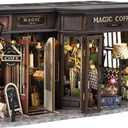 CUTEBEE Dollhouse Miniature with Furniture, DIY Wooden Dollhouse Kit Plus Dust Proof, Creative Room Idea