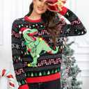 LANPULUX Ugly Christmas Sweaters for Women Pullover Christmas Sweater Funny Novelty Sweater Tops Knitted Party Jumper (Small)