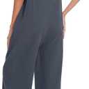 Women Casual Long Bib Pants Overalls Jumpsuits Loose Wide Leg Baggy Rompers Pants with Pockets