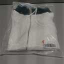 Burtell Half Zip Pullover Women Flowy Long Puff Sleeve Sporty Henley Blouse Casual Shirt Contrast Loose Fit Swing Tunic Tops (White, S)