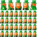 Amyhill 36 Pcs St. Patricks Mini Leprechaun Figurine Bulk Tiny Resin Leprechaun Figurine Toy Gift Miniature Lucky Irish Pocket Charm St Patricks Day Party Favor Home Table Tiered Tray Decor, 0.98 Inch