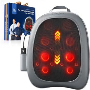 BOB AND BRAD Back Massager for Pain Relief Deep Tissue, FSA EZBack Pro Corded 4D Kneading Shiatsu Back Massager with Heat, HSA Eligible Up and Down Rolling Massage at Office Home, Gift for Man