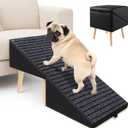 2-in-1 Foldable Dog Ramp Ottoman for Couch, Non-Slip Carpet Surface,17.13"H