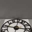 1st owned Large 24 Inch Silent Non-Ticking Wall Clock - Battery Operated, Metal Vintage Retro Decorative Modern Wall Clock for Bedroom, Kitchen, Office, Farmhouse Decor (Black - Arabic Numerals)