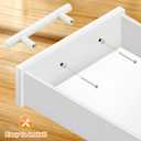 Probrico 10 Pack| 3-3/4" Hole Centers White Modern Kitchen Cabinet Pulls Drawer Handles Euro Round T Bar Pulls Stainless Steel Dresser Pulls Furniture Hardware-6" Overall Length