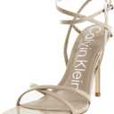 Calvin Klein Women's Tegin Heeled Sandal (6.5, Barley Nude 110)