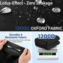 1200D Pontoon Boat Cover 21–24ft,with 16 Adjustable Tie Down Straps, Black