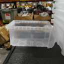 QUANTUM STORAGE SYSTEMS K-QUS240CL-3 8-Pack Stack and Hang Plastic Bin Storage Containers, 10*5*3.5, Clear