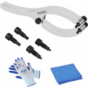 11.8 Inch Heavy Duty Gland Nut Wrench Set | Adjustable Spanner Wrench for 2-9" Hydraulic Cylinders | Includes 5/32", 1/4", 5/16", 3/8" Pins & Gloves