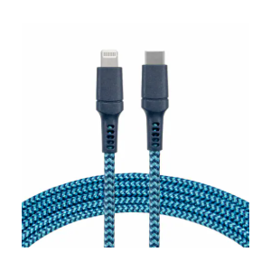 Cell Candy 10 Ft Braided Charge For Apple Lightning, Blue