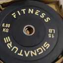 Signature Fitness 2" Olympic Bumper Plate Weight Plates with Steel Hub (Colored)