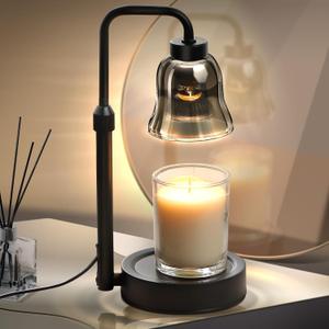 Candle Warmer Lamp with Timer: Adjustable Height Dimmable Warmer Candle Lamps - Mother's Day Gifts for Mom Home Decor House Warming Gifts New Home