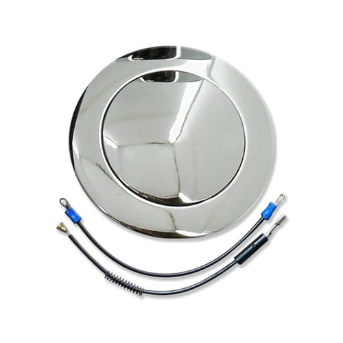 Chrome Aluminum Smooth Horn Button For GM 1967-1994 9 Holes Steering Wheel