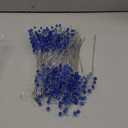 Crowye 50 Pcs Acrylic Crystal Picks 12 Inch Artificial Beaded Stems Picks for Home Wedding Holiday Vase Fillers Florals Embellishing DIY Crafts Wreaths Bridal Bouquets Decors(Blue)