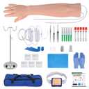 Phlebotomy Practice Kit, IV Practice Arm with Veins, Blood Draw & Venipuncture Training for IV Insertion Practice, IV Injection Practice Kit for Medical Education and Demonstration Only