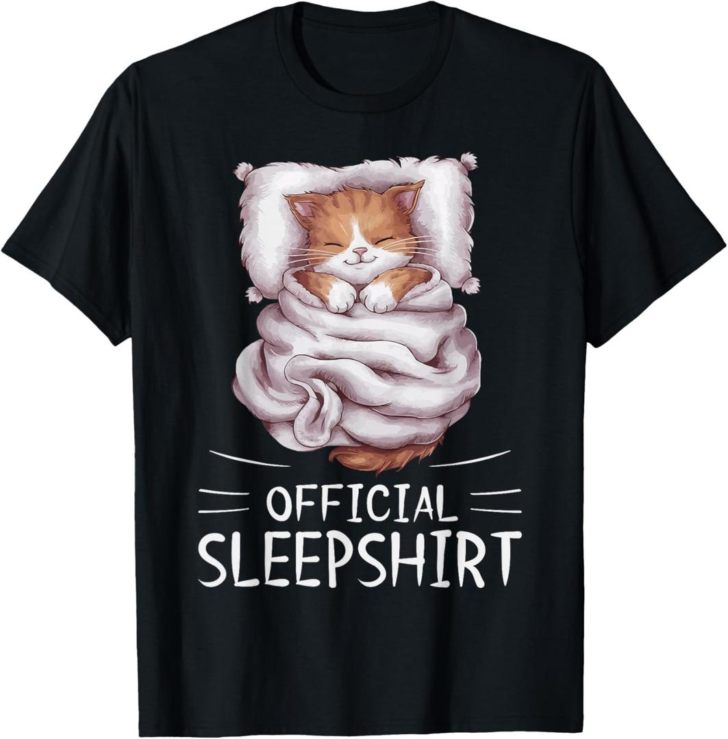 Cat Kitty Animal Official Sleepshirt Pajamas Nightgown T-Shirt