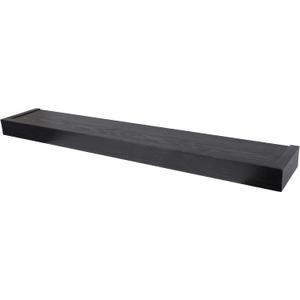 HIGH & MIGHTY 515614 Modern 36" Floating Shelf Holds up to 25lbs, Easy Tool-Free Dry Wall Installation, Flat, Retail Packaging, Black