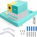 Wall-Mounted Wooden Stand Compatible with Nex Playground Console, Fixed Shelf Holder with Screws, Easy to Install Bracket for Family Gaming Setup (Mint Green)