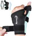 Wrist & Thumb Brace Left Hand Carpal Tunnel Wrist Brace Night Support Thumb Stabilizer, Thumb Spica Splint Right Hand for Dequervain's Tenosynovitis, Tendonitis, Arthritis (Blue-Right, M)
