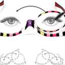LJCZKA Magnifying Cosmetic Makeup Reading Glasses Readers Flip Lens Rotating Eyeglasses for Women, +4.00