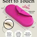 2 x Embla Makeup Brush Holder Travel Cosmetic Case Pouch, Soft Silicone Cosmetic Bag Make Up Brushes Holder with Secure Snap Closure, Travel Makeup Brush Case, Fuchsia