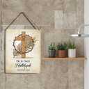 YCYD Christian Decor He is risen Hallelujah Matthew 28:8 Wood Sign, Cross Theme Decorative Sign, Wall Art Wooden Hanging Sign Decor, for Office Bedroom Living Room Home Decoration 10x8 Inch