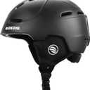 DKONI Ski Helmet for Adults Snowboard Helmet Men Women Youth Certified Snow Sports Helmet for Skiing Snowboarding (Large: 22.5 -24.5 inch (58-62cm), Black)