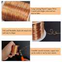 328 Feet Tarnish Resistant Copper Wires 24 Gauge/0.5mm Jewelry Craft Wires Beading Wire for Jewelry Making, Wire Wrapping and Crafting(Copper)