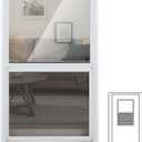 DoubleFill 24" x 38" Door Glass Insert Replacement Kit for Front or Exterior Doors, Venting Sliding Window with Screen, Double Pane Tempered Glass Insert for 1-3/4" Doors Home Improvement