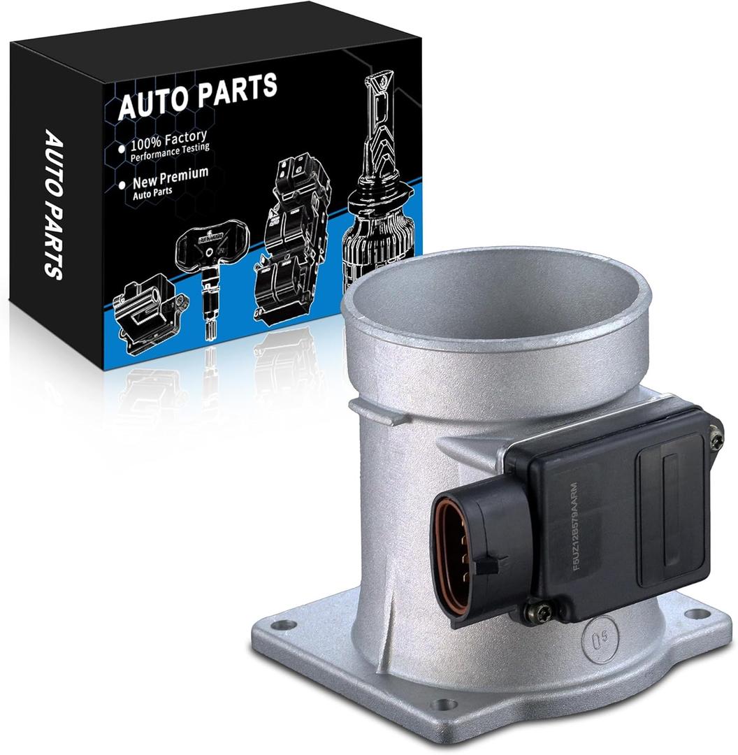 Mass Airflow Sensor for:-Ford F150 F250 F350 E150 E250 E350 Econoline Club Wagon Bronco 4.9L 5.0L 5.8L 1993 1994 1995 1996 MAF Sensor Replacement OE# F5UZ12B579AARM, 749519, F5UF12B579AA