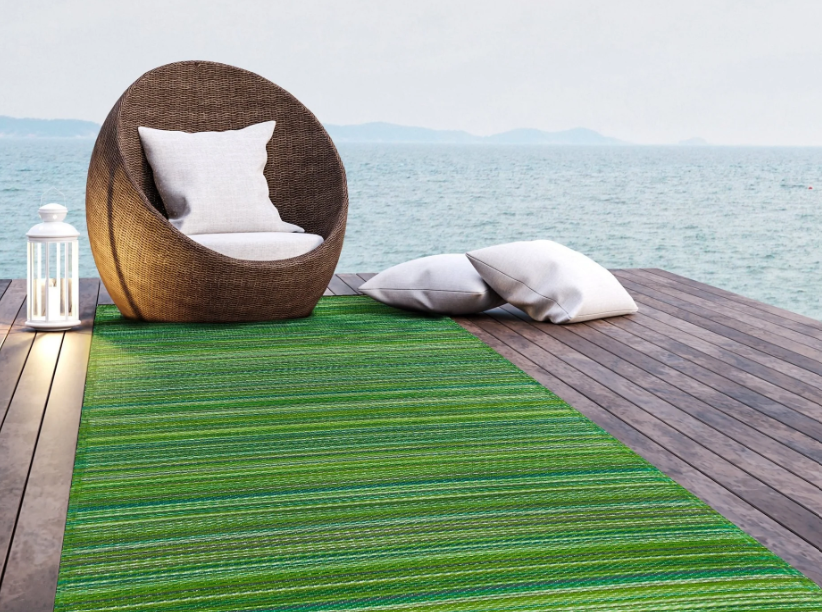 Cancun - Green Outdoor Rug For Patio (244 x 305cm)
