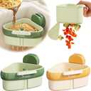 7 x Sink Strainer Basket,2025 New Upgraded Suction Cup Press Sink Drainer Basket,Automatic Dumping Sink Strainer Basket,Faucet Sponge Storage Rack,Corner Sink Trash Catcher for Food Waste (Green)