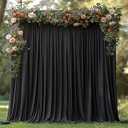 10x10ft Wrinkle Free Hunter Green Backdrop Curtain for Parties Soft Fabric Drapes Wedding Dark Green Curtain Backdrop for Birthday Party Decorations Background for Photography 5x10ft,2 Panels