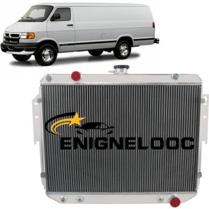 3 Row Aluminum Radiator for 1999-2003 Dodge Ram 1500 2500 3500 Van Truck B2500 B3500 B1500 B150 B250 B1350 3.9L V6 5.2L 5.9L V8 2000 2001 2002 99 00 01 02 03