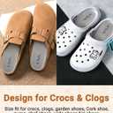 TIESTRA Cork Insoles for Crocs & Clogs-Wide Fit Thin Shoes Inserts for Birkenstock | Mules | Sneakers | Flats | Garden Sandals & Nurse Shoes Comfort Replacement Inner Soles for Mens Gray EU44/US11
