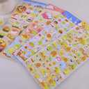 9 x 4 Sheets 260+ PCS Kids Cartoon Fun Stickers - Glow in The Dark Mini Stickers with Cute Animals, Cats, Bears, and Japanese Sushi Designs