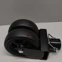 2,500lbs Dual 6" Trailer Jack Swivel Caster with Upgraded Spoked Wheels and Reinforced Bracket, Black