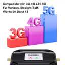 2026 Latest Verizon Signal Booster Verizon Cell Phone Signal Booster for 5G 4G LTE on Band 13 Straight Talk Cell Booster Cell Signal Amplifier Signal Extender Cell Phone Booster for Home Black