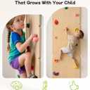 Noblequest Wooden Rock Climbing Wall for Kids, Indoor Climbing Wall Panels, 82.5" H x 23.6" W