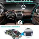 3 Channel Dash Cam Front and Rear - 1080P Dash Cam Front and Inside with Night Vision, Motion Detection, Parking Monitor - Includes 32GB MMC Card for G-Sensor Protection and Loop Recording