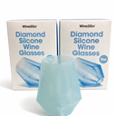 Wine2Go Diamond Silicone Wine Glasses 9oz