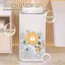 Procade Office Can with Lid, 3 Gallon Bathroom Garbage Can, Narrow Plastic Bin with Press top Lid and Pedal, Slim Gray Can Waste Basket for Room, RV,Dorm.