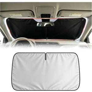 57"×31" 2026 Upgraded Car Windshield Sun Shade,Foldable Sun Shade for Car Windshield for Suns Protection,Universal Cars Suns Shades Windshields with Suction Cup Mount