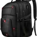 Z-MGKISS Travel Backpack, 50L Extra Large Travel Laptop backpack, Travel Backpack for Men Women with TSA Airline Approved Luggage Bussiness Backpack, Black (17.3 inch)