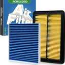 Cabin & Engine Air Filter Fit for Nissan Rogue 2.5L (2014-20), Rogue 2.0L Hybrid (2017-19), Rogue Sport 2.0L (2017-22), Qashqai 2.0L (2017-23) Activated Carbon Filter Replace#CF11854 CA11858