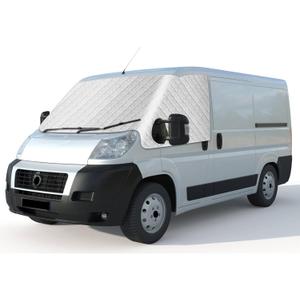 FormiPow Winter Windshield Cover for 2014-2025 Dodge RAM ProMaster, External Snow & Ice Shield with Magnets, 5-Layer Insulated Sun Shade for RAM ProMaster Van