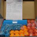 Tiny Land Fort Building Kit Creative Fort Indoor Outdoor for 5,6,7,8 Years Old Boys and Girls STEM Building Toys with Storage Bag DIY Castles Tunnels with 86 Rods and 44 Balls (130PCS, Red-bule)